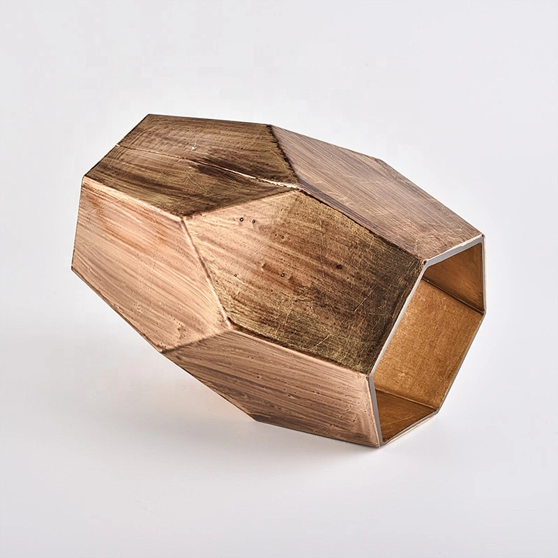 Wholesales Polygon votive glass jar candle container