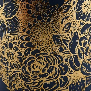 Luxury Ceramic Candle Jar With Gold Printing