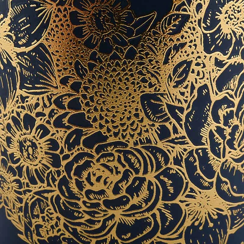 Luxury Ceramic Candle Jar With Gold Printing