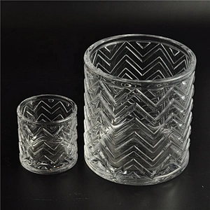 Sunny crystal decorative empty glass candle jar and lids
