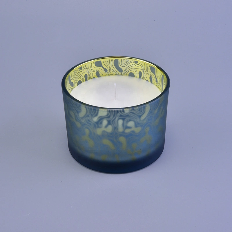 12oz 16oz Wholesales matte laser custom glass candle holder for candle making