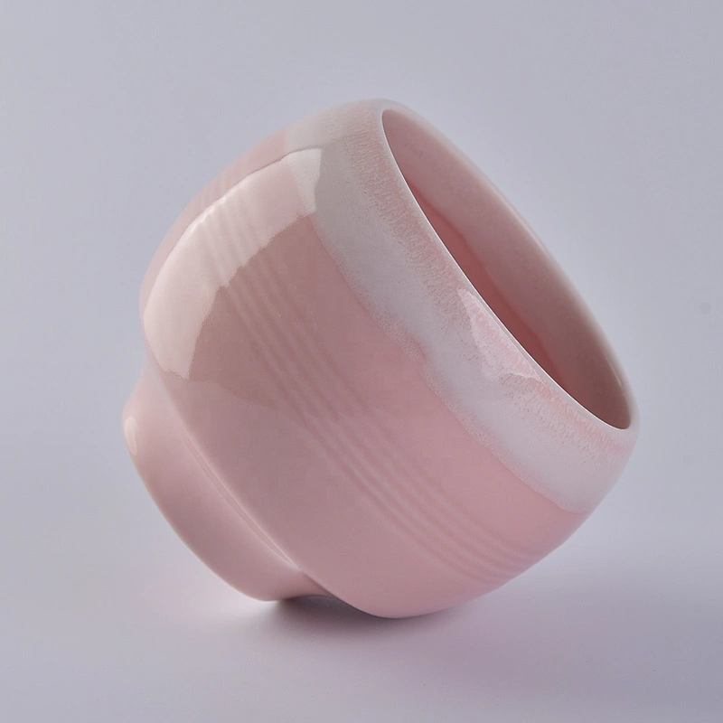 Sunny home decor pink candle ceramic holder 8oz 10oz 12oz