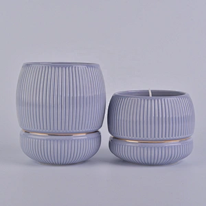 Sunny glassware design luxury color tealight ceramic candle holders 8oz 10oz 12oz