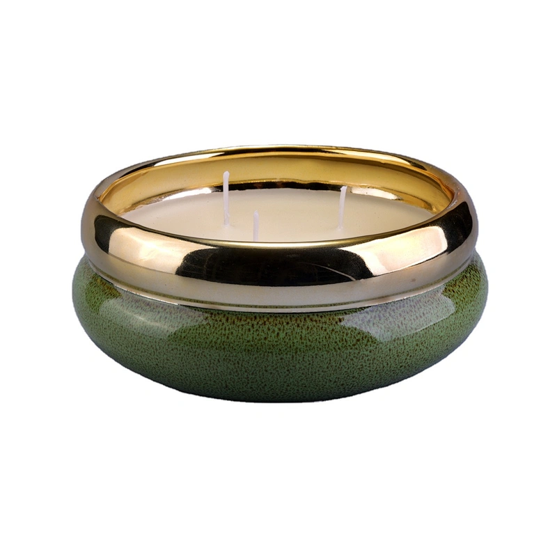 Sunny 3 wick large empty Ceramic Candle holders wholesales