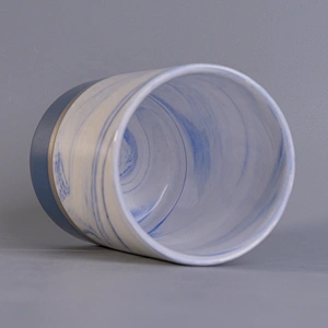 12oz Vintage blue tealight ceramic candle holder