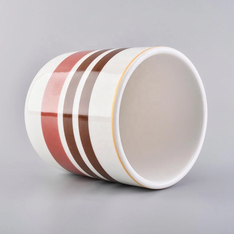 6oz 8oz 10oz Luxury empty round customized ceramic candle holders wholesale