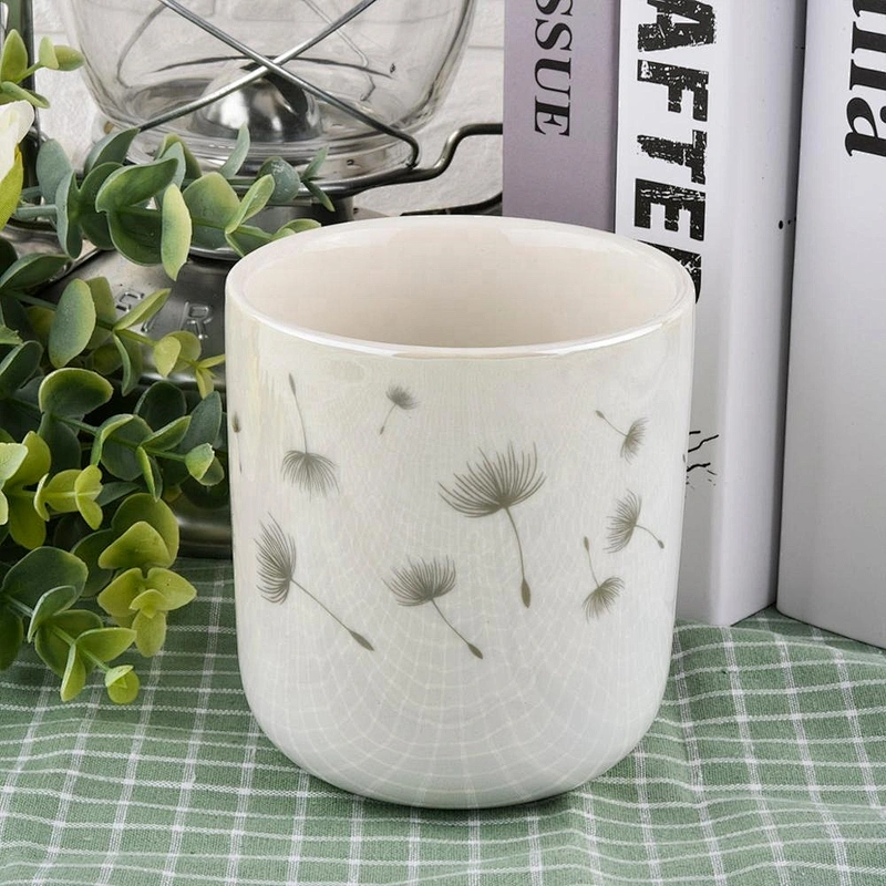 Wholesales empty tealight custom white ceramic candle holder jar