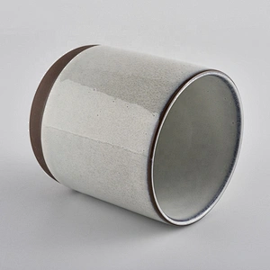 Wholesales cylinder votive ceramic candle vessels jar 8oz 10oz