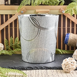 Sunny leather electroplated silver PU material candle holders jars