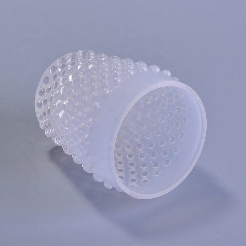 Matte bubble white glass candle holders home decoration