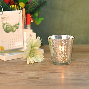 professional standard church mercury stand glass candle jar holder for wedding