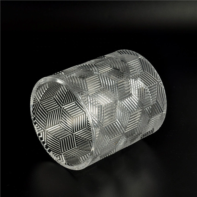 6oz 10oz 20oz Wholesales crystal custom candle glass jars with lids