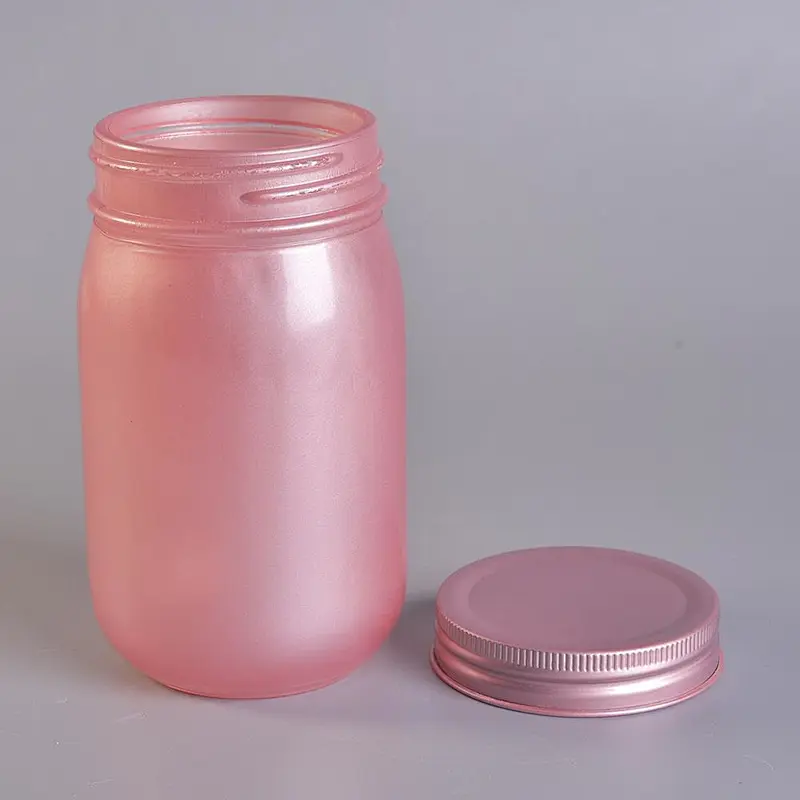 Low MOQ glass mason jar with lids for candle making