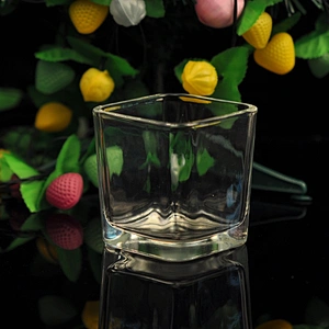 Decorative Square Glass Candle Jars
