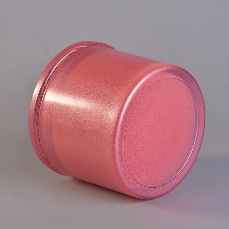 10oz 20oz Wholesales luxury pink candle glass vessel with lid