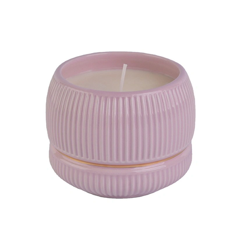 Sunny suppliers handmade scented pink ceramic candle holders 10oz