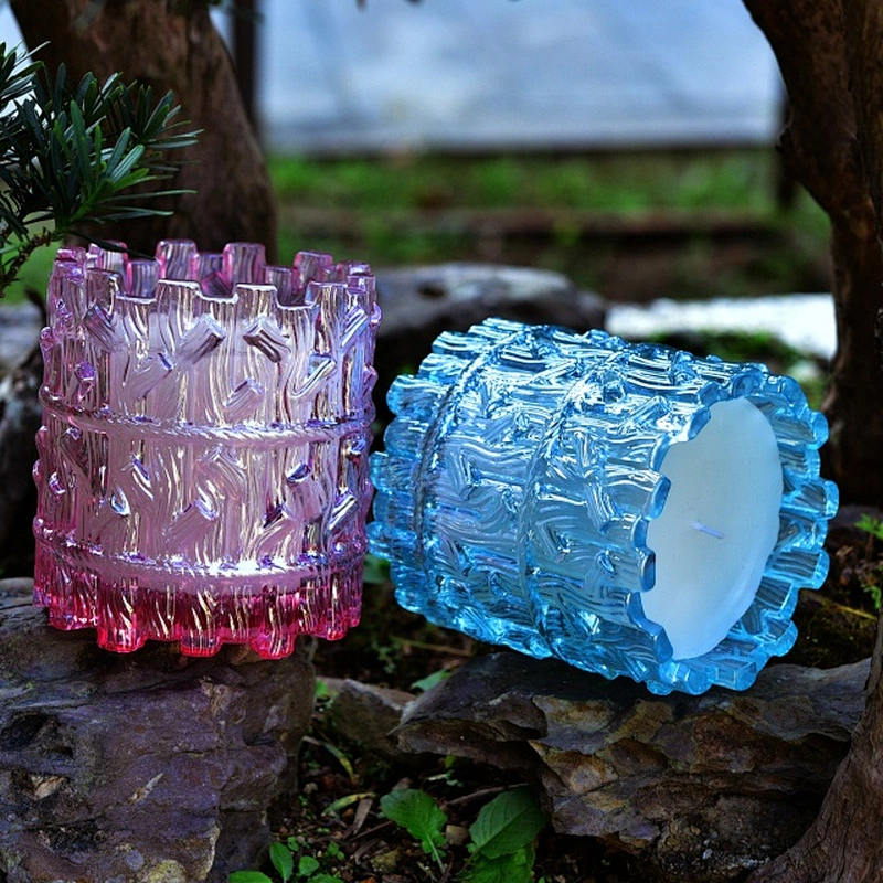Home decoration empty crystal branch Glass Candle jars wholesales