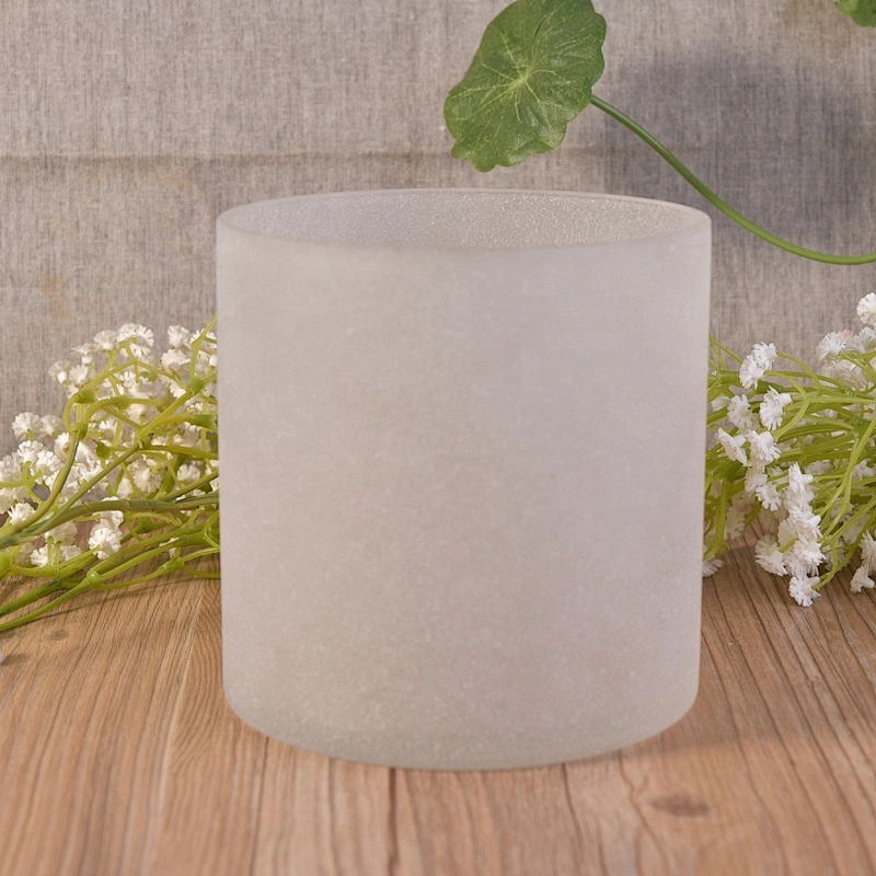 14 oz Crystal matte glass candle jar home decor