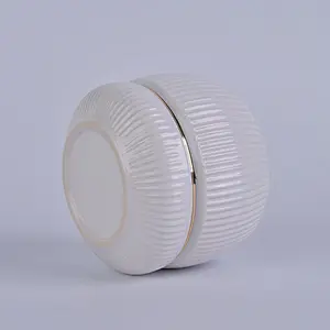 Home Party Decoration Empty White Ceramic Candle Jar For Candle Making