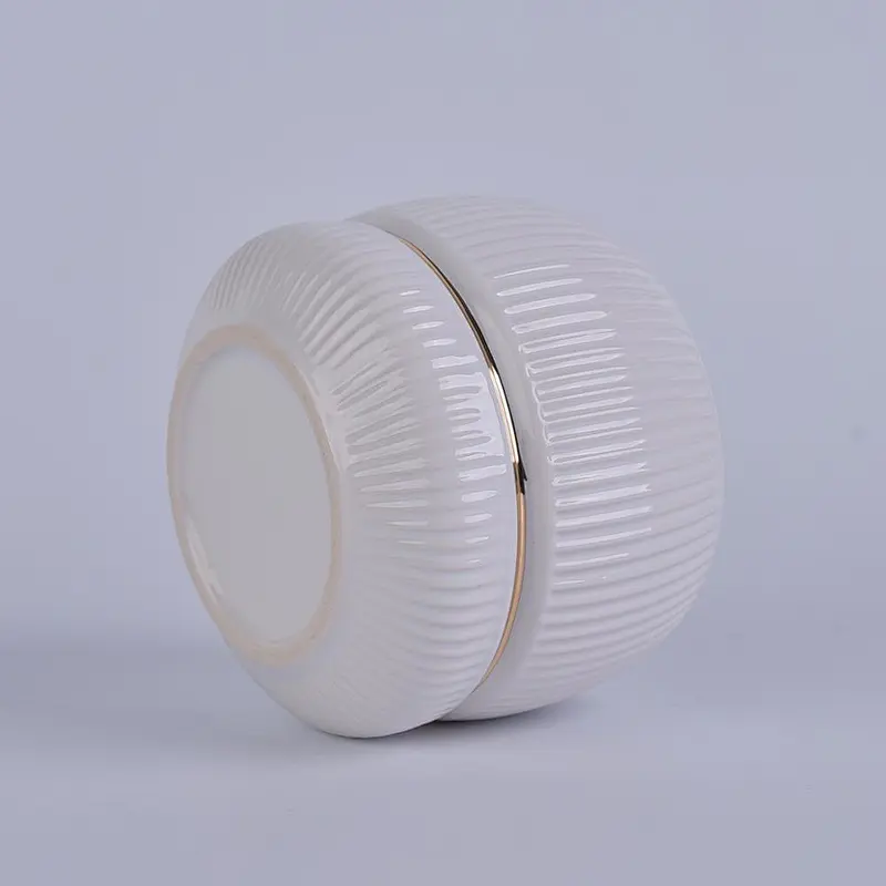 Home Party Decoration Empty White Ceramic Candle Jar For Candle Making