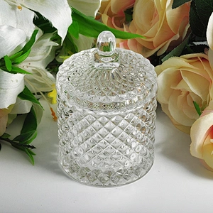 10oz 20oz Sunny new design luxury votive candle glass container with lid