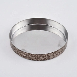 Logo printing round amber metal lid cover for candle jars