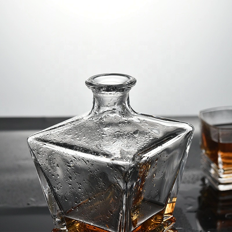 5pieces old school Lead Free crystal Whiskey Glass Decanter cup sets