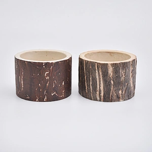 8oz Champagne intaglio concrete candle holder for home decor