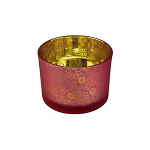 Wholesales home decoration rose luxury glass candle jar container