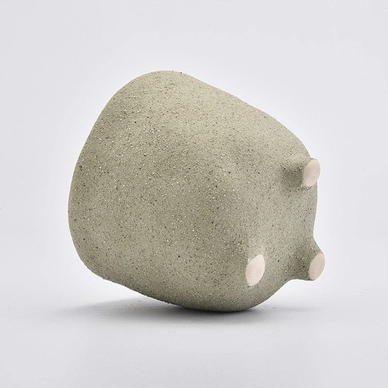 decorative candle holder ceramic with matte color glaze