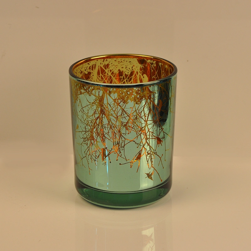 10oz 20oz Wholesales laser electroplated glass candle holders for home decor