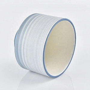 Sunny blue frosted recycled Ceramic Candle vessel 8oz 10oz