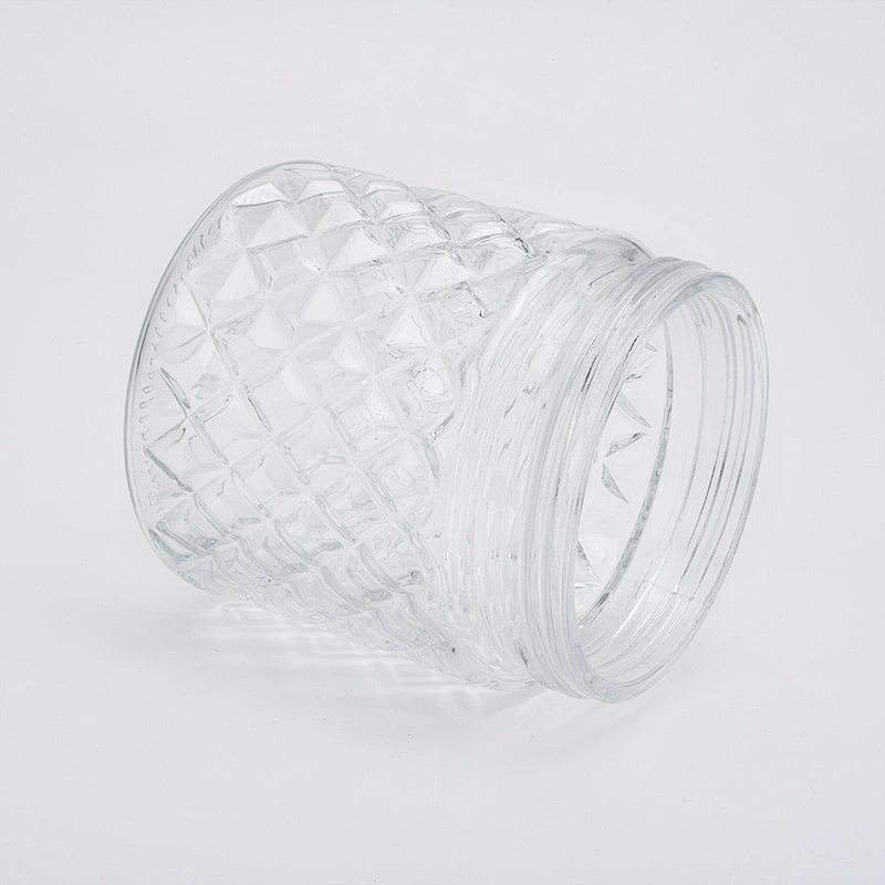24oz wholesales machine made clear glass candle jars home decorations candle containers