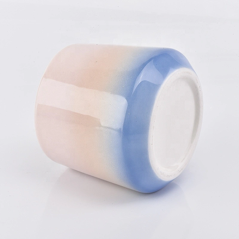 500ml Rainbow custom scented ceramic candle holders