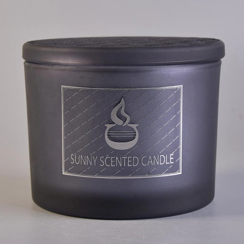 10oz 20oz Sunny scented luxury color candle glass jar with lid bulk