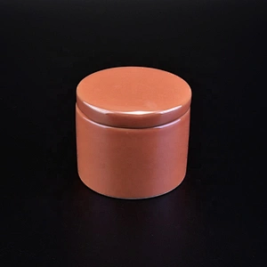 Home decor colored ceramic candle holder for candle making with lid