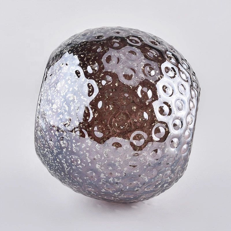 Large Capacity Ball Shaped Glass Candle Jars