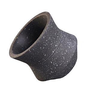 Sunny supplier Home decor black frosted empty concrete cement candle holders