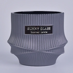 Sunny design custom decorative logo printing scented glass candle vessel