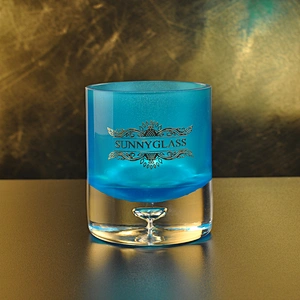 10oz Christmas crystal black tealight glass candle holders