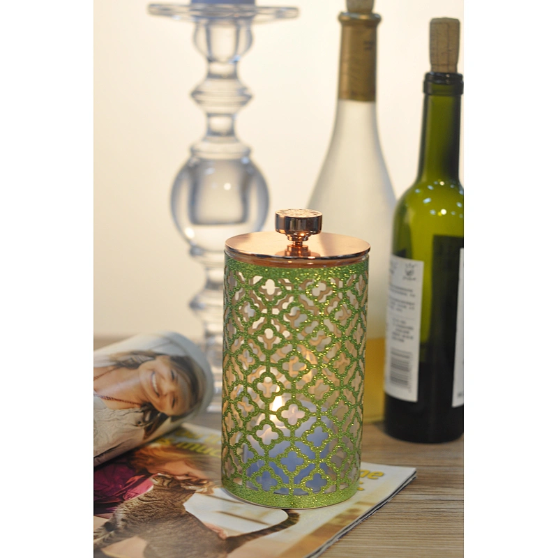 Luxury wax soy high tealight marble ceramic candle holder wtih gold lid