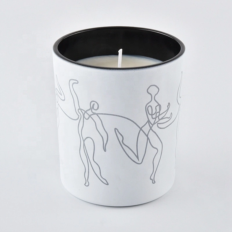 Home decor laser carve glass candle holders