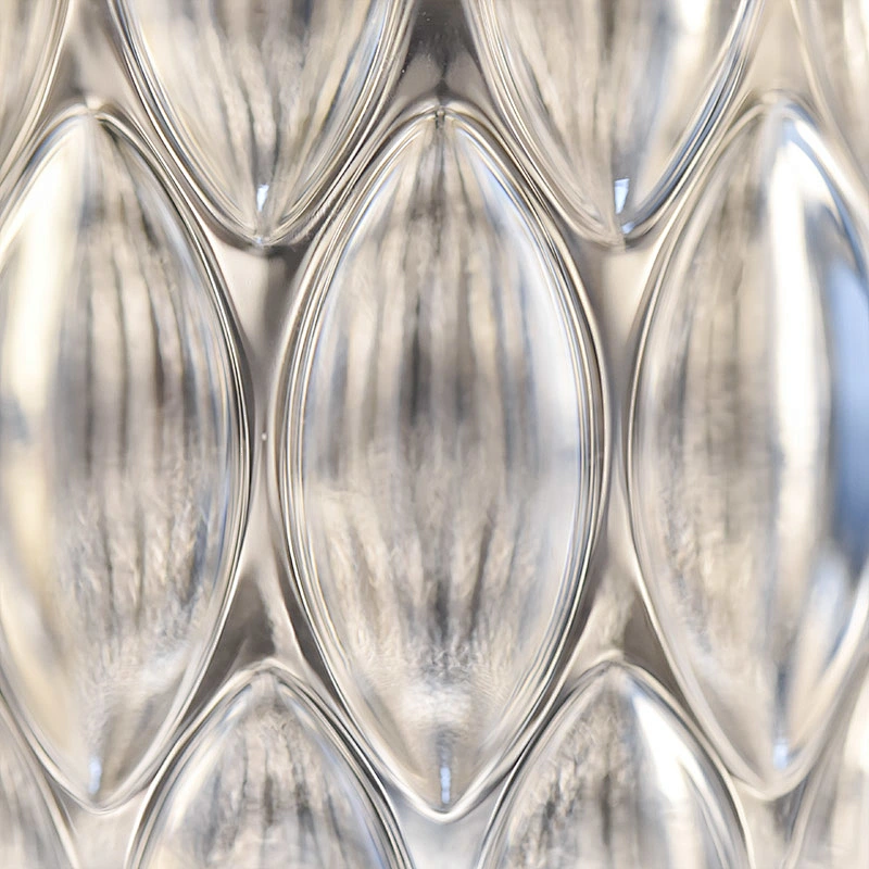 Diamond Cut Crystal Glass Candle Vessel