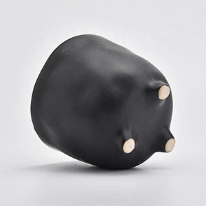 Matte Black Ceramic Candle Jars