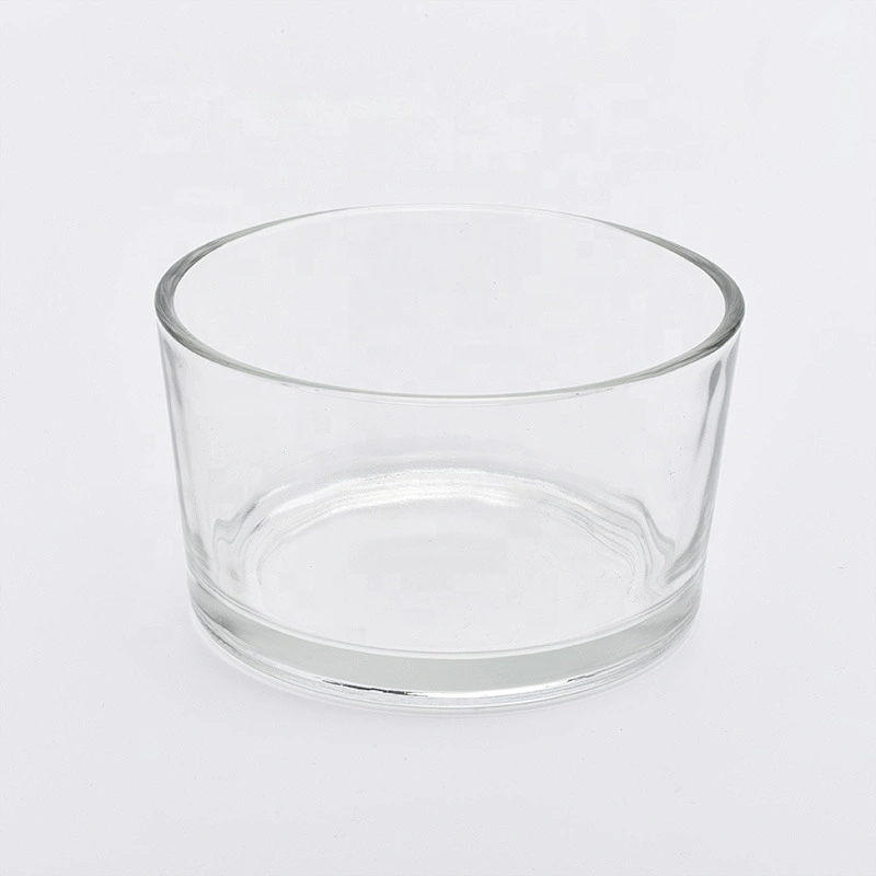 3 Wicks Empty Glass Candle Jars
