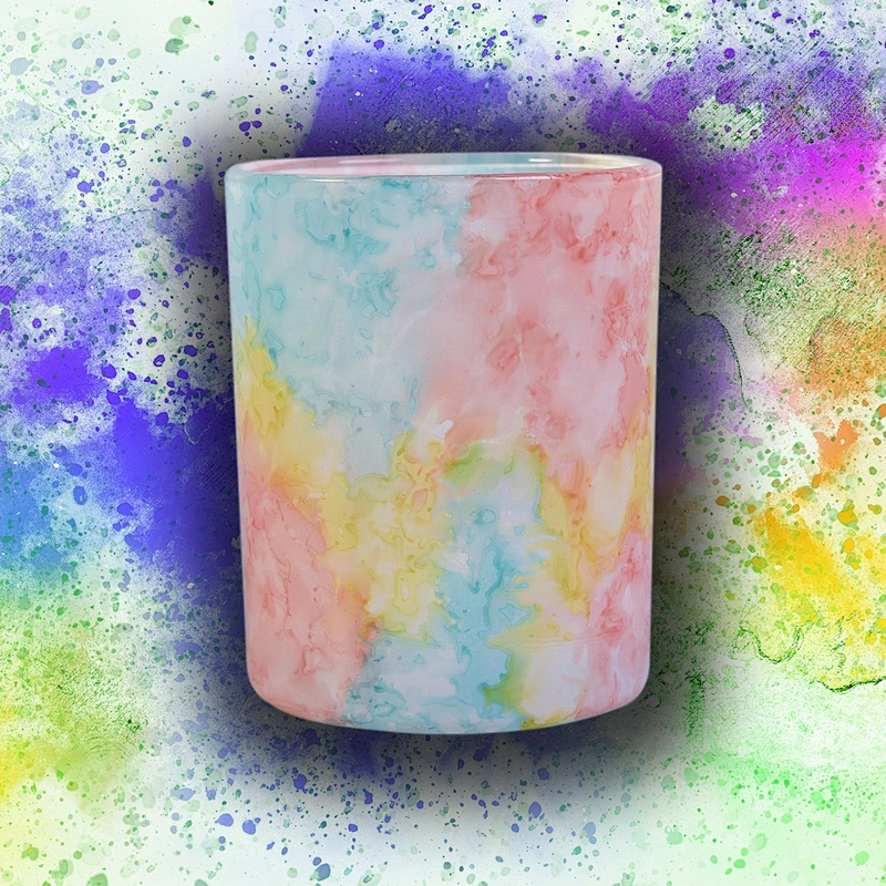 Sunny good price iridescent cylinder votive ceramic candle holder wholesales