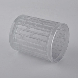 luxury embossed pattern glass candle jar