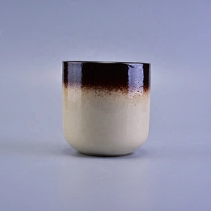 Recycled brown ceramic candle container small supplier