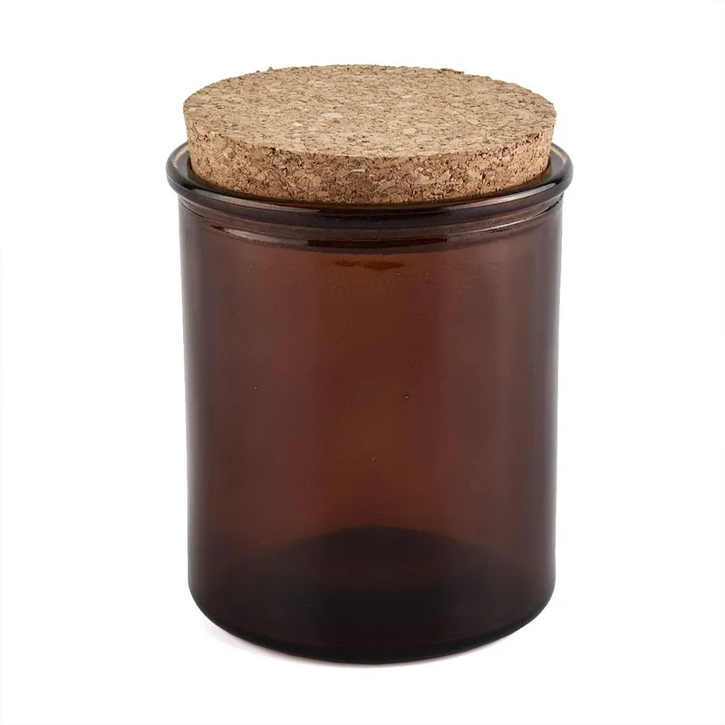 10 oz glass candle container  with cork lid