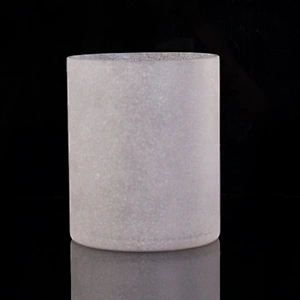 Handmade Frosted Glass Candle Jars